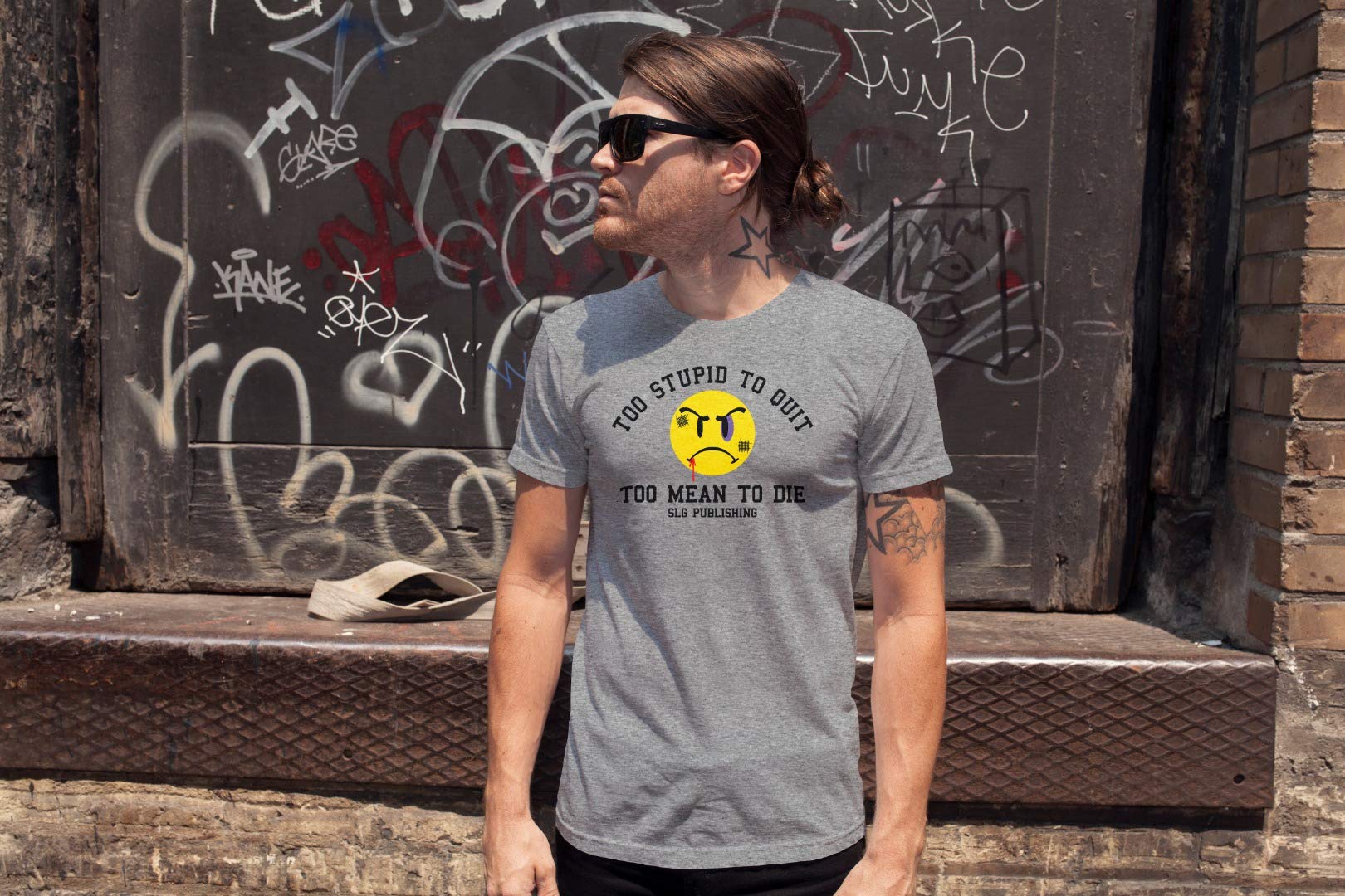 Art Boutiki Too Stupid to Quit, Too Mean to Die Men's T Shirt