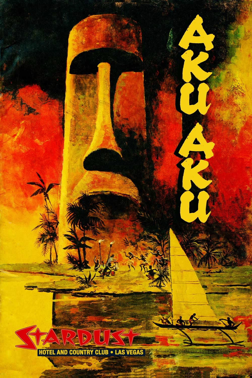 Aku Aku Las Vegas Dinner Menu Cover Reproduction poster/print/card