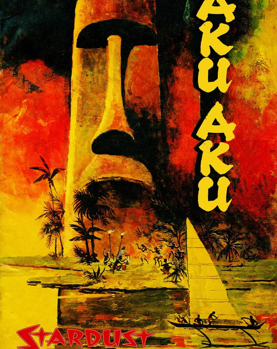 Aku Aku Las Vegas Dinner Menu Cover Reproduction poster/print/card