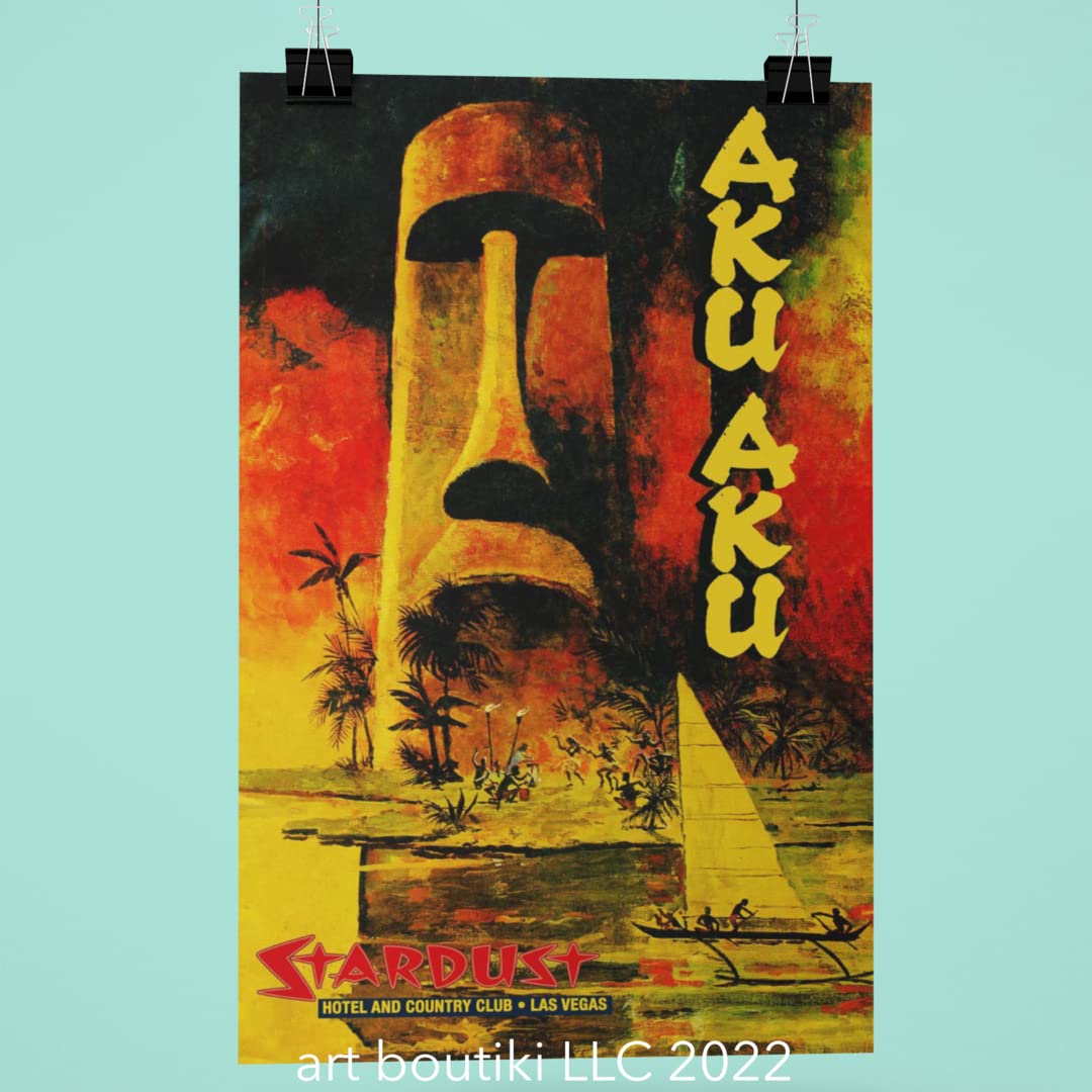 Aku Aku Las Vegas Dinner Menu Cover Reproduction poster/print/card