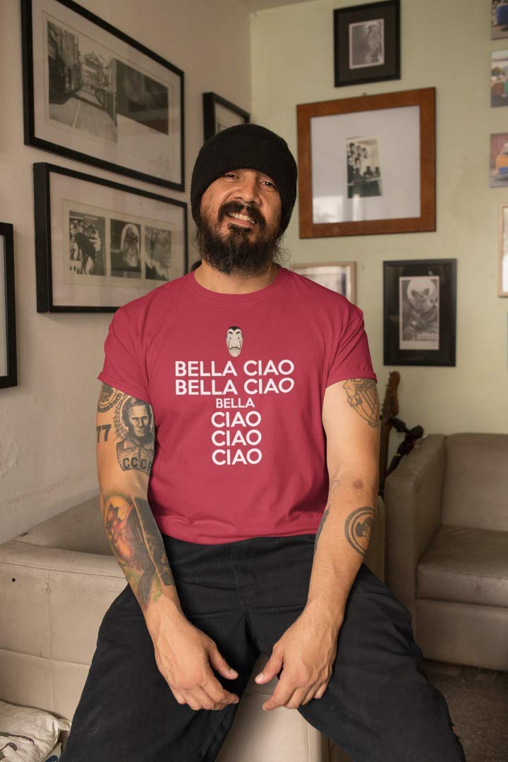 Bella Ciao Song Casa Papel Money Heist Dali Mask Men's/Unisex T-Shirt