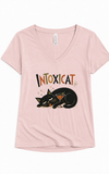 Intoxicat T-Shirt – Retro Cocktail Cat Shirt | Mid Century Modern Tiki Lounge Shirt (ladies)