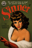 Vintage Sinner”Pulp Art– Retro Paperback Cover Print – Femme Fatale Illustration