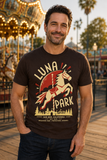Luna Park San Jose Vintage Carousel Horse T-Shirt - Dark Brown