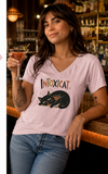 Intoxicat T-Shirt – Retro Cocktail Cat Shirt | Mid Century Modern Tiki Lounge Shirt (ladies)