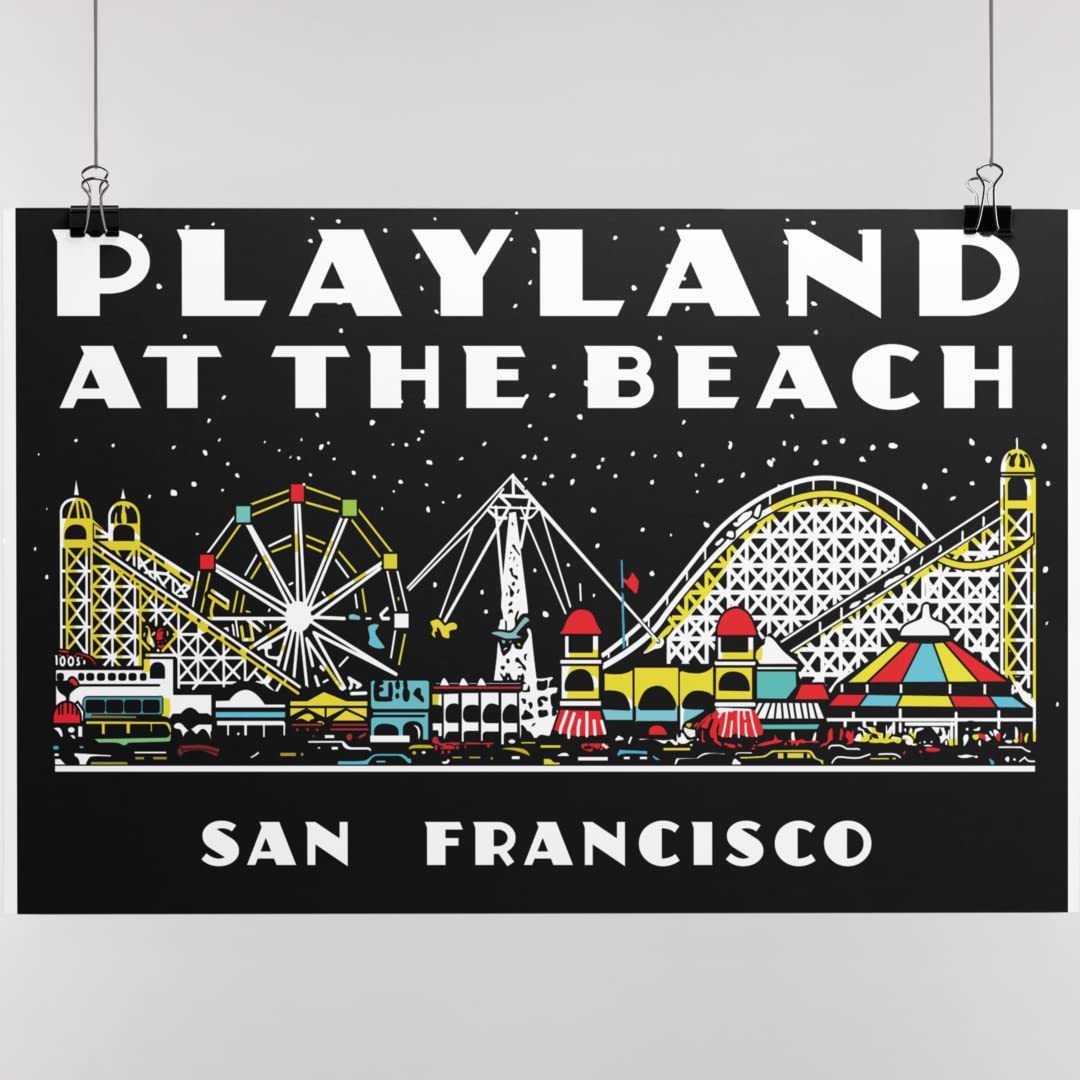 Playland at the Beach San Francisco Matchbook Art Poster