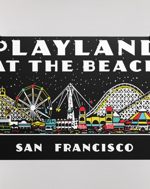 Playland at the Beach San Francisco Matchbook Art Poster