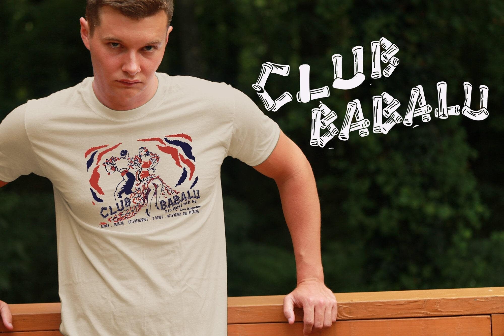 Club Babalu Vintage La Tiki Bar Matchbook Advertising Art Reproduction Flamenco T-shirt