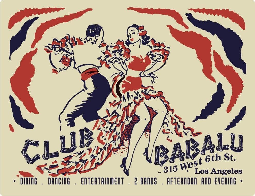 Club Babalu Vintage La Tiki Bar Matchbook Advertising Art Reproduction Flamenco T-shirt