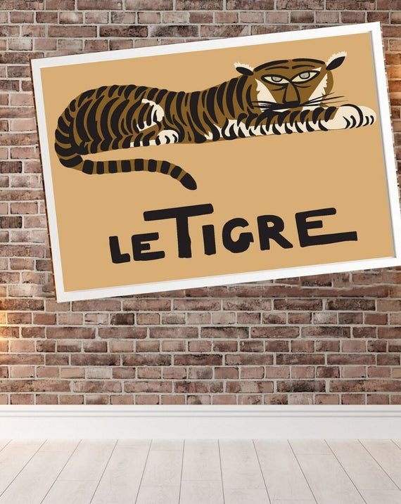 Le Tigre  Tiger  Children's Room Poster