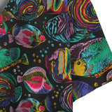 Psychedelic Aquarium Men's Faux Linen Hawaiian Shirt