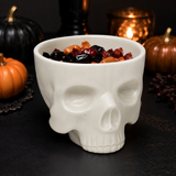 Ceramic Skull Bowl, 500 mL Gothic Skeleton Head Serving Bowl for Halloween candy, pasta and other treats