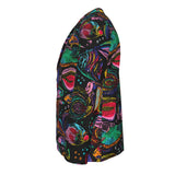 Psychedelic Aquarium Casual Flat Lapel Blazer
