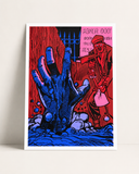 Zombie Rising from the Grave Art Print – Painted by Garry Black – Retro Horror Comic Poster