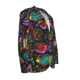 Psychedelic Aquarium Casual Flat Lapel Blazer