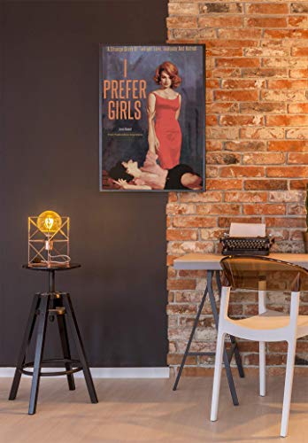 TeeGeniuses/ArkivaTropika I Prefer Girls Pulp Novel Lesbian Cover Reproduction Poster/Print/Card