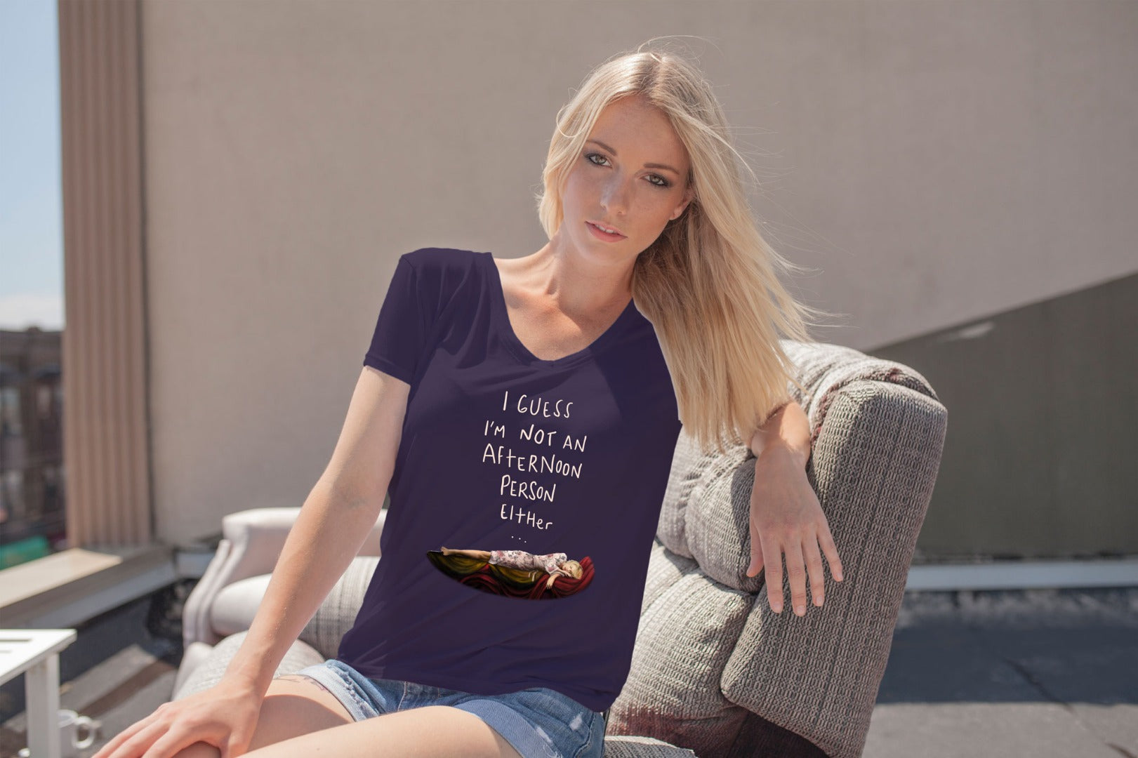 Not an Afternoon Person Either Late Riser Ladies T-Shirt