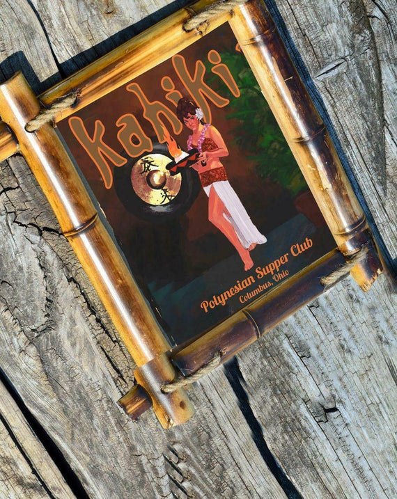 Kahiki TIki Bar Mystery Girl Columbus Oh Poster Art 24x36, 13x19, greeting card