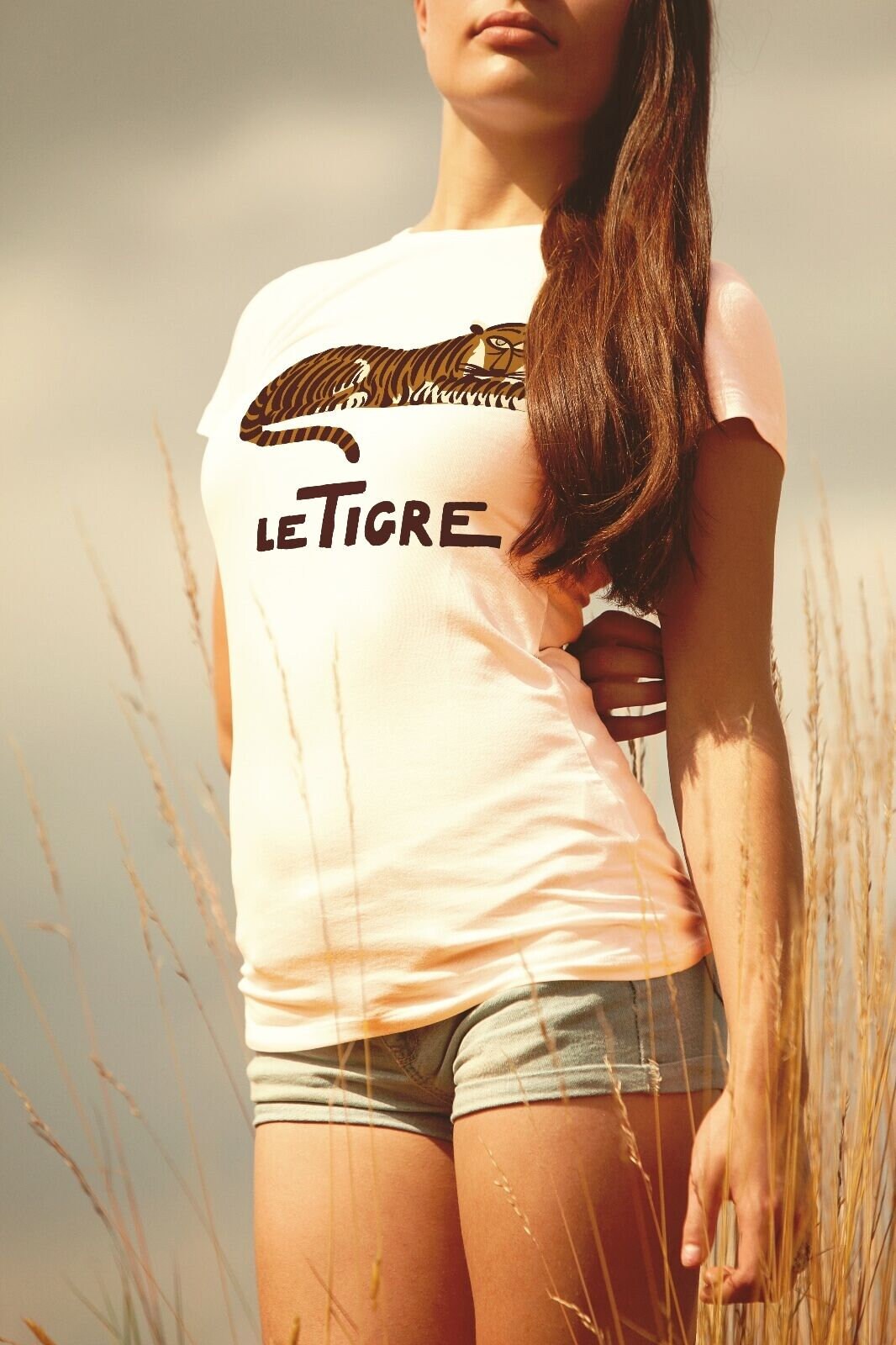 Tiger Le Tigre Ladies Sexy T-shirt André Hellé Illustration T-Shirt